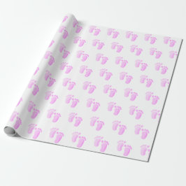 Rosa Babynahrung auf Weiß Geschenkpapier