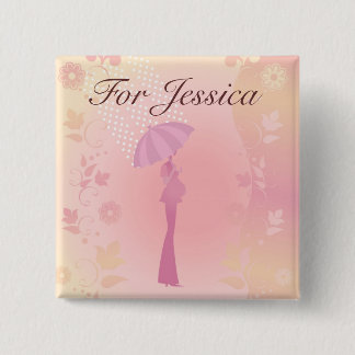 Rosa Babyparty-Gewohnheits-Knopf Button