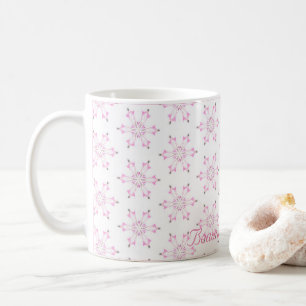 Rosa Babyparty Hübsches Baby Mädchen Blumenmuster Kaffeetasse