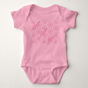 Rosa Babyparty Hübsches Baby Mädchen Blumenmuster Strampler