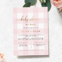 Rosa Babyparty-per-Post Folien-Einladung