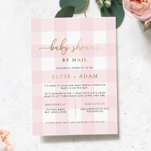 Rosa Babyparty-per-Post Folien-Einladung Folieneinladung
