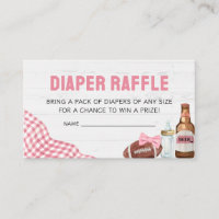Rosa Babyparty-Windel-Raffel im Fußball-Look