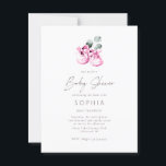 Rosa Babyschuhe delikate Kinderdusche Postkarte<br><div class="desc">Rosa Babyschuhe delikate Kinderdusche</div>