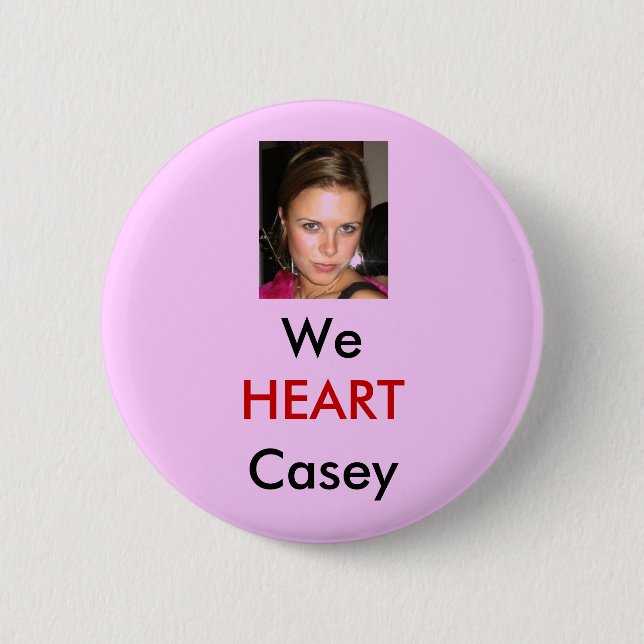 Rosa Backgroud <3 Casey Knopf Button (Vorderseite)