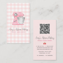 Rosa Backmischermuster Gingham QR-Code