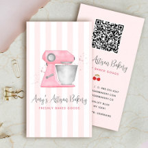 Rosa Backmischermuster-QR-Code mit Streifen
