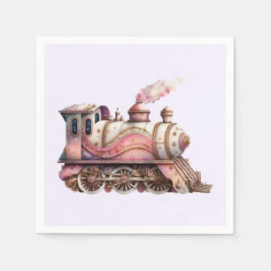 Rosa Bahn Motor Vintag Steampunk Serviette