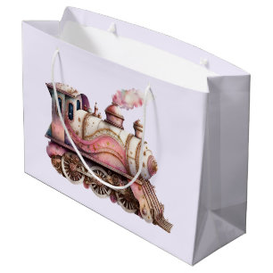 Rosa Bahn Motor Vintag Steampunk Stil Große Geschenktüte