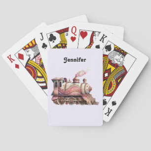 Rosa Bahn Motor Vintag Steampunk Stil Spielkarten