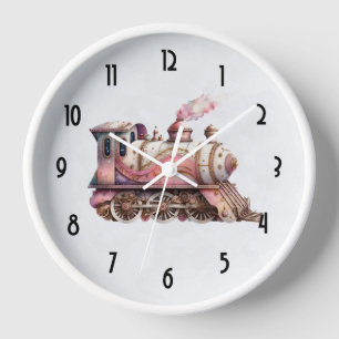 Rosa Bahn Motor Vintag Steampunk Stil Uhr