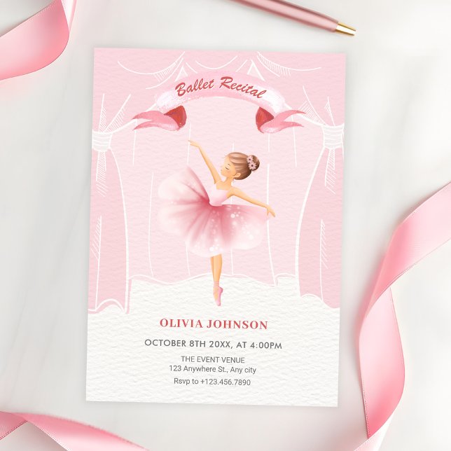 Rosa Ballerina Einladung (Von Creator hochgeladen)