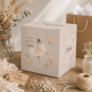 Rosa Ballerina Geburtstag Personalisierter Name Pa Geschenkschachtel