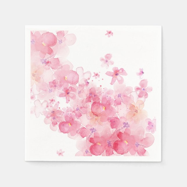 Rosa Ballerina passende Ballons Serviette (Vorderseite)