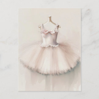 Rosa Ballettkleid Postkarte