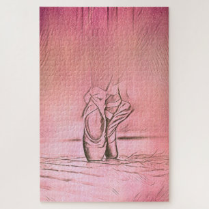 Rosa Ballettschuhe Ausgeklügelte Ballerina Puzzle