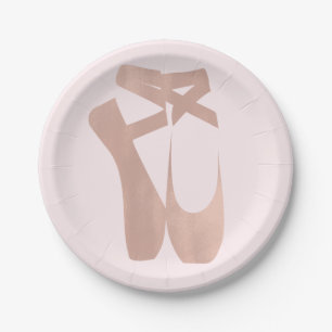 Rosa Ballettschuhe Ballerina Geburtstagsfeier Pappteller