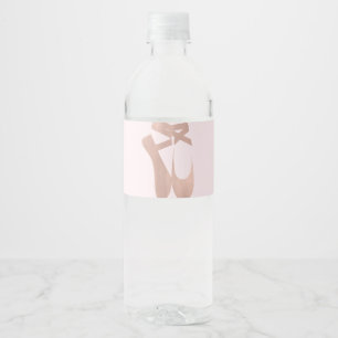 Rosa Ballettschuhe Ballerina Rose Party Wasserflaschenetikett