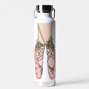 Rosa Ballettschuhe Trinkflasche