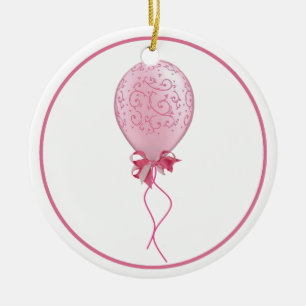 Rosa Ballon 2 Keramikornament