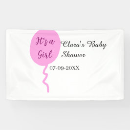 Rosa Ballon es ist ein Mädchen Dusche hinzufügen N Banner
