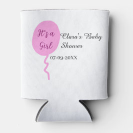 Rosa Ballon es ist ein Mädchen Dusche hinzufügen N Dosenkühler