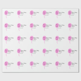 Rosa Ballon es ist ein Mädchen Dusche hinzufügen N Geschenkpapier