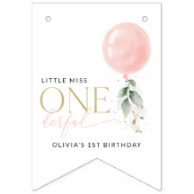 Rosa Ballon, Eukalyptus, Grüne, Erster Geburtstag