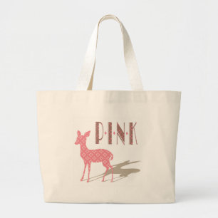 Rosa Bambi Entwurfs-Tasche Jumbo Stoffbeutel
