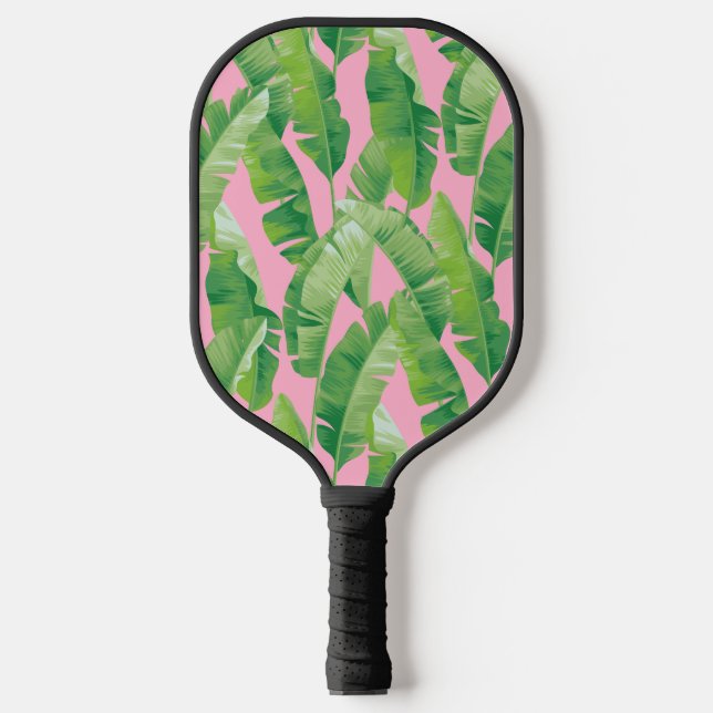Rosa Banana-Blätter Pickleball Schläger (Vorderseite)