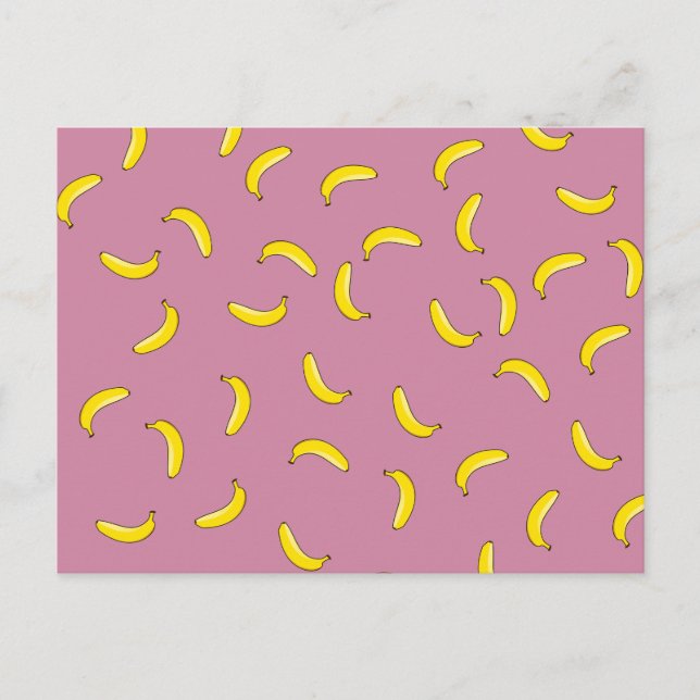 Rosa Bananen Postkarte (Vorderseite)