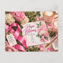 Rosa Band Brustkrebs-Bewusstsein Blumen