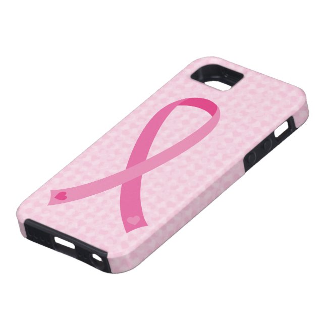 Rosa Band-Brustkrebs-Bewusstsein iPhone 5 Fall Case-Mate iPhone Hülle (unten)