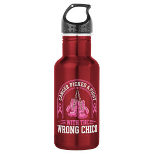 Rosa Band Brustkrebs-Bewusstsein Pink Fight Edelstahlflasche