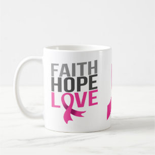 Rosa Band Brustkrebs Hoffnung Glaube Liebe Kaffeetasse