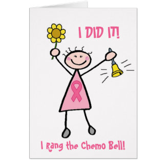 Rosa Band Chemo Bell Karte