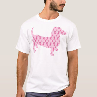 Rosa Band-Dackel T-Shirt