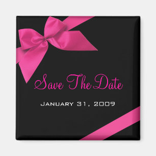Rosa Band, das Save the Date Announcement1 Wedding Magnet