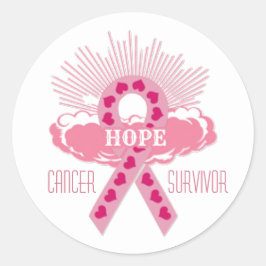 Rosa Band der Hoffnung, Krebs überlebt Aufkleber