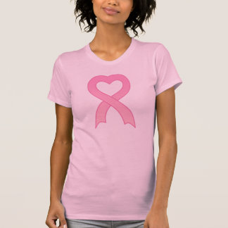 Rosa Band-Herz-T - Shirt-T - Shirt