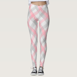Rosa Band-karierte BC Leggings