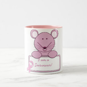 Rosa Band-Maus KRW - Überlebender Zweifarbige Tasse