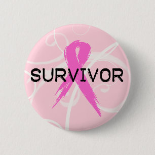 Rosa Band-Überlebender Button
