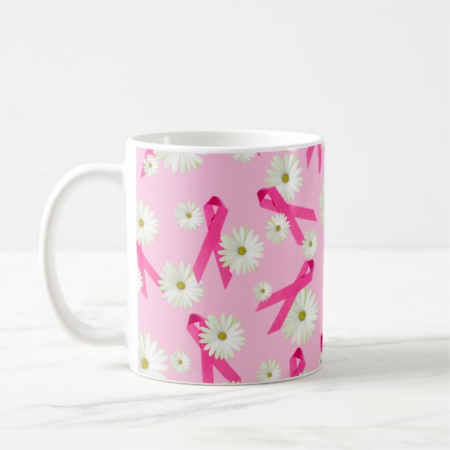 rosa Band und dunkles Design Kaffeetasse (Links)