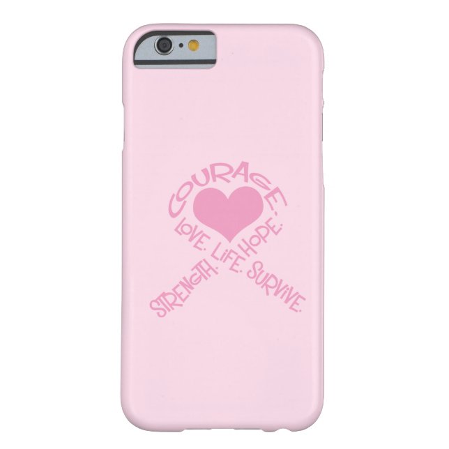 Rosa Band von Wort-Brustkrebs iPhone 6 Fall Case-Mate iPhone Hülle (Rückseite)