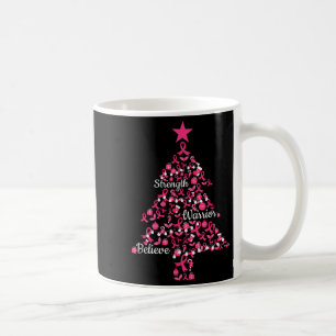 Rosa Band Weihnachtsbaum Ornamente Brustkrebs Kaffeetasse