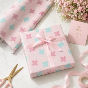 Rosa Bandagen Medizin Geschenkpapier