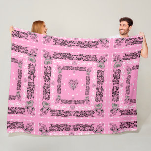Rosa Bandana Fleecedecke