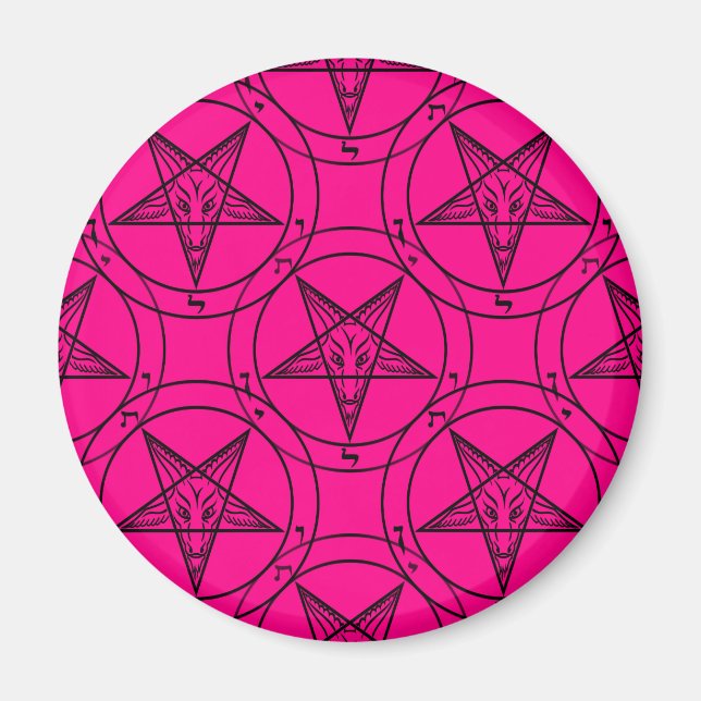 rosa Baphomet Magnet (Vorne)