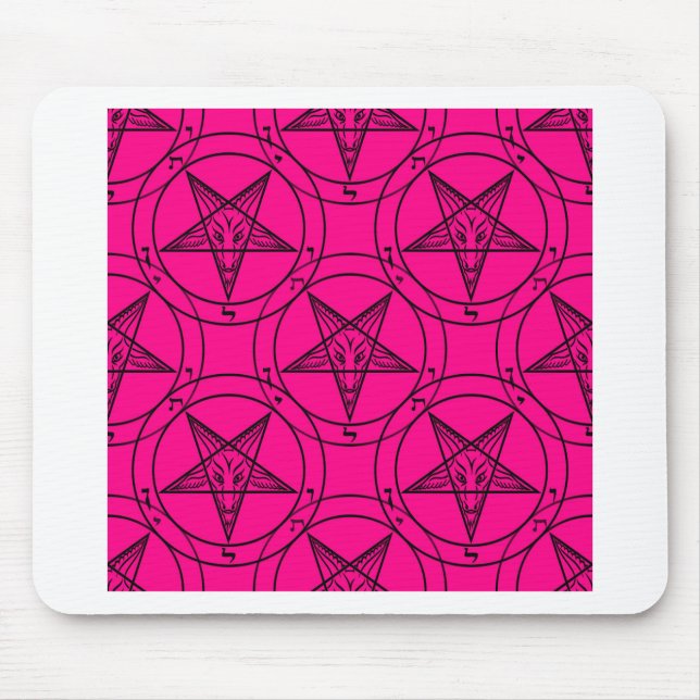 rosa Baphomet Mousepad (Vorne)